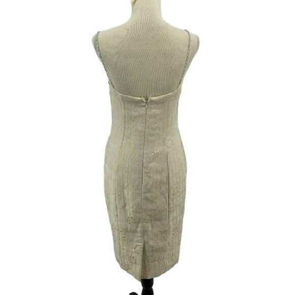 Vintage Jessica McClintock Ivory Beaded Straps Size 8 - Picture 8 of 8